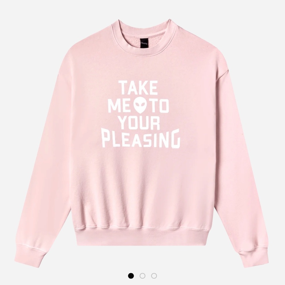 Pleasing Unisex Pink Crewneck Sweatshirt